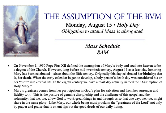 Assumption Day 2022