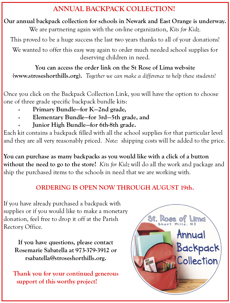 Backpack Collection Flyer 2022