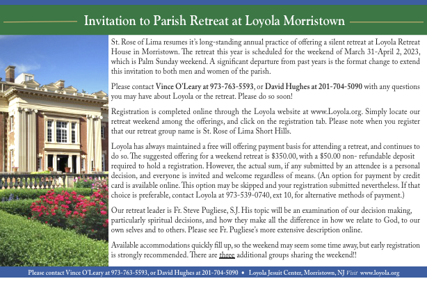 Loyola Parish Retreat