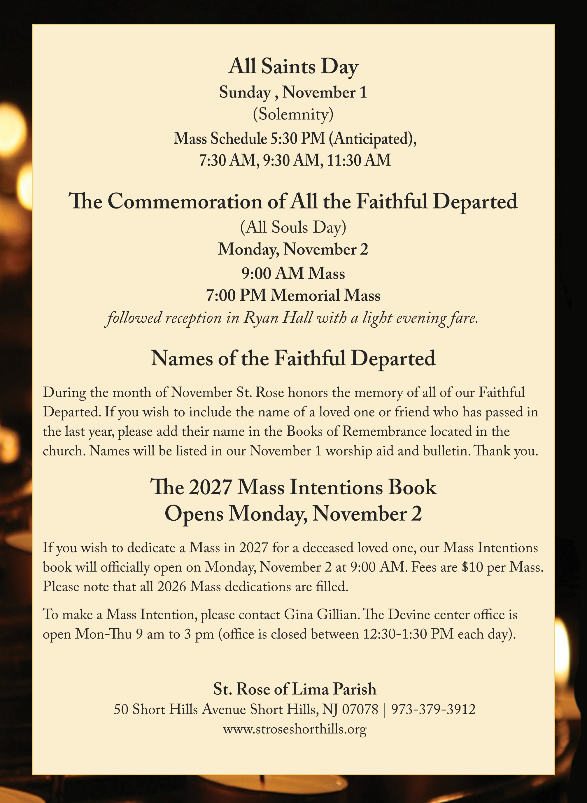 All Saints All Souls Mass