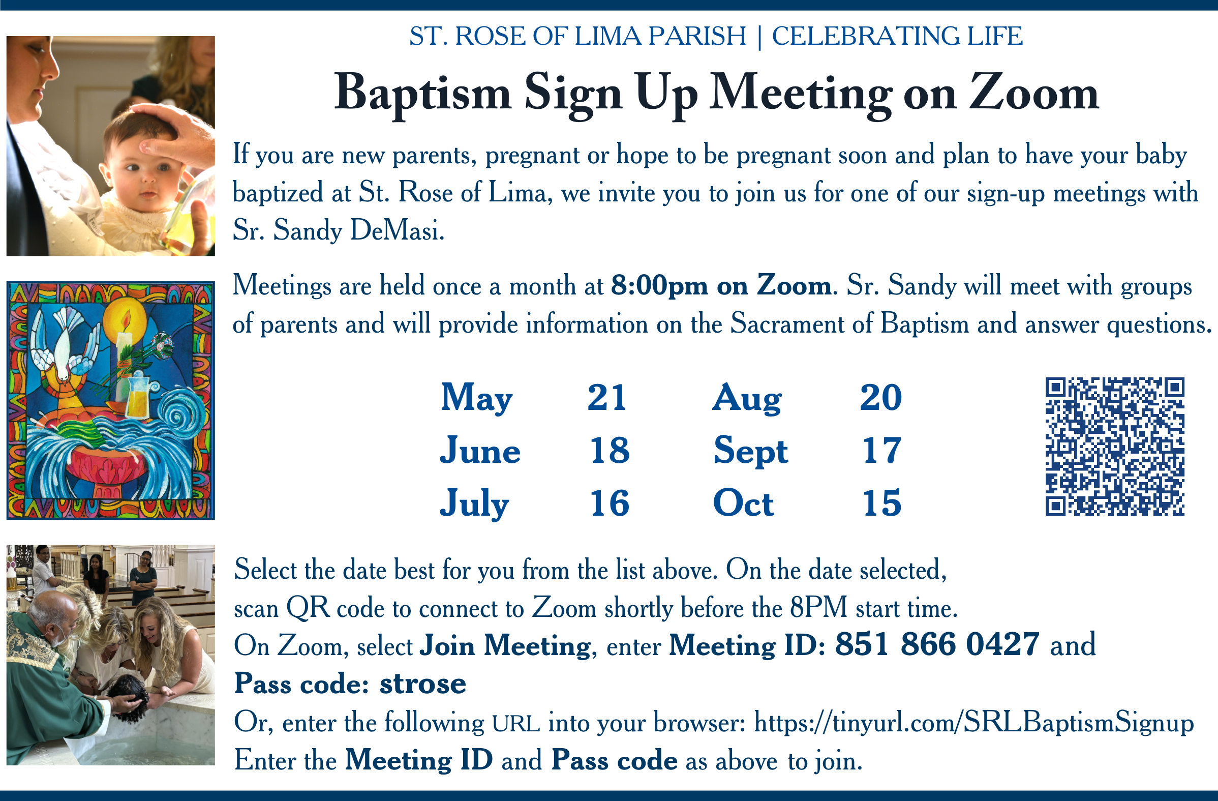 Baptism Meeting Dates May
