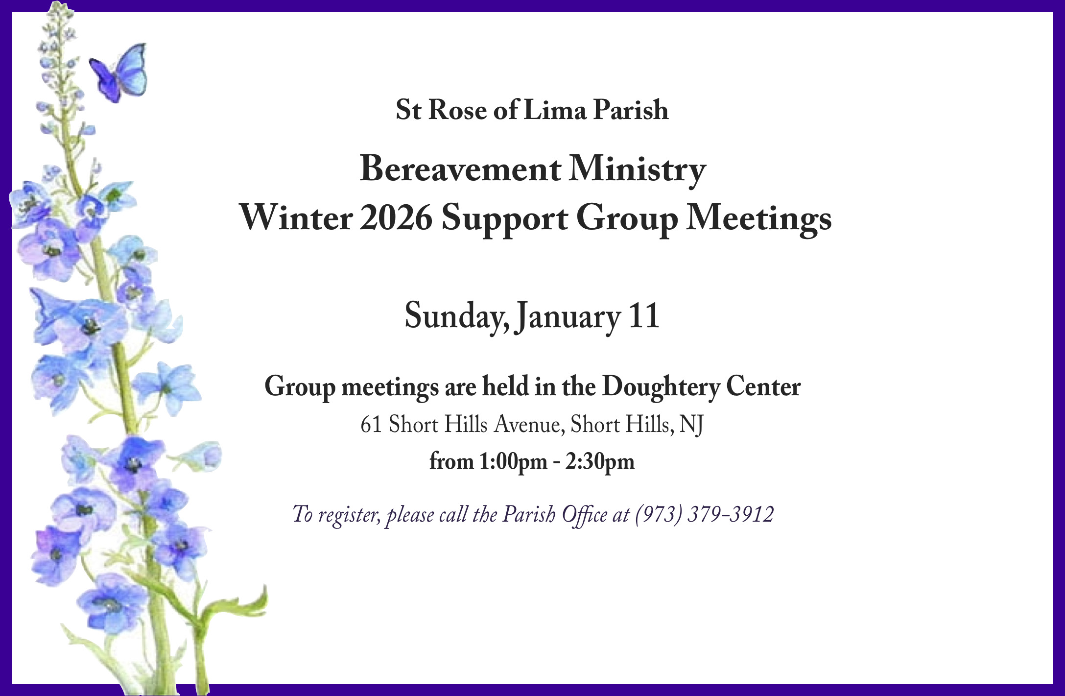 Bereavement Meetings 2026