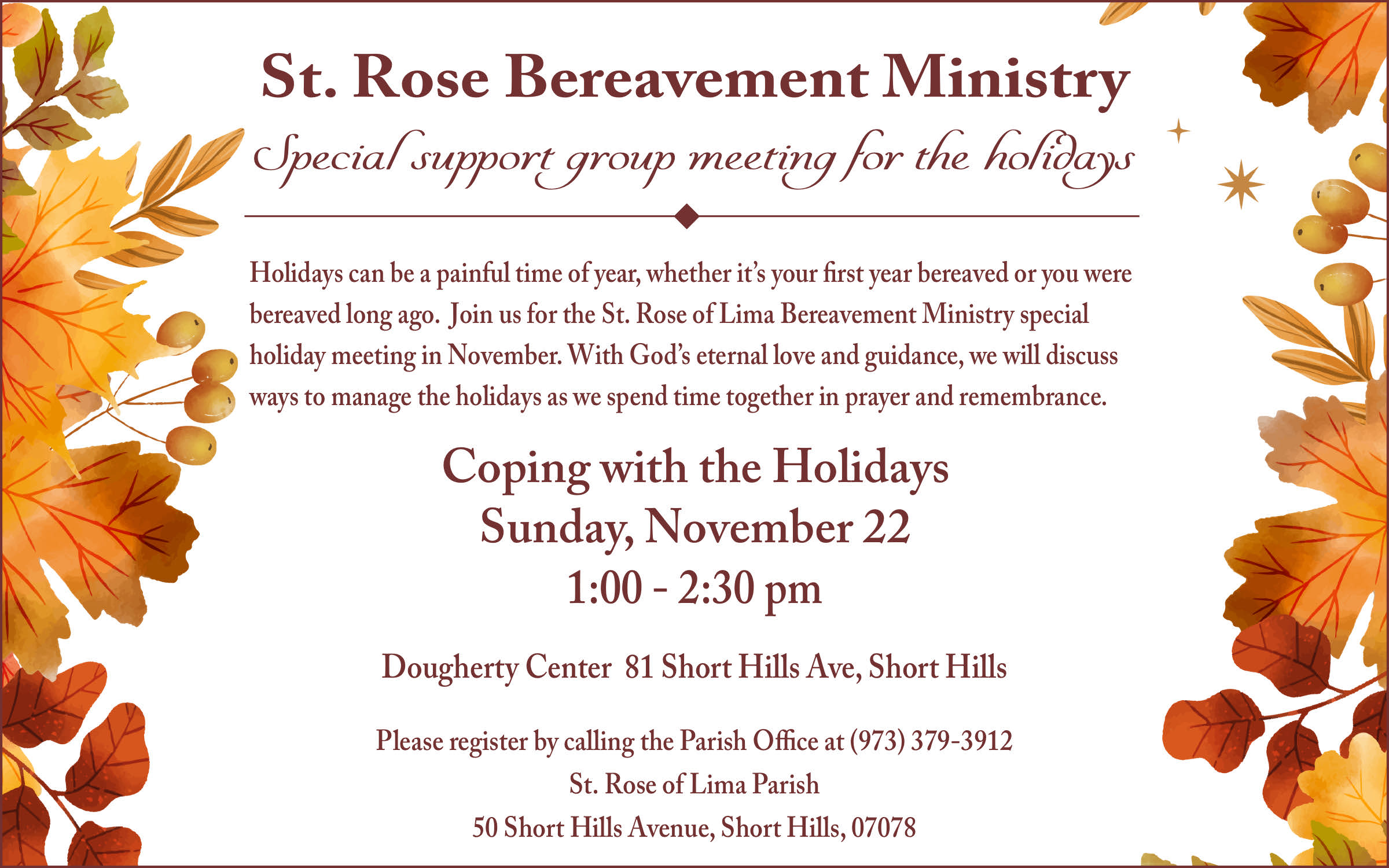 Bereavement Ministry Nov 2026