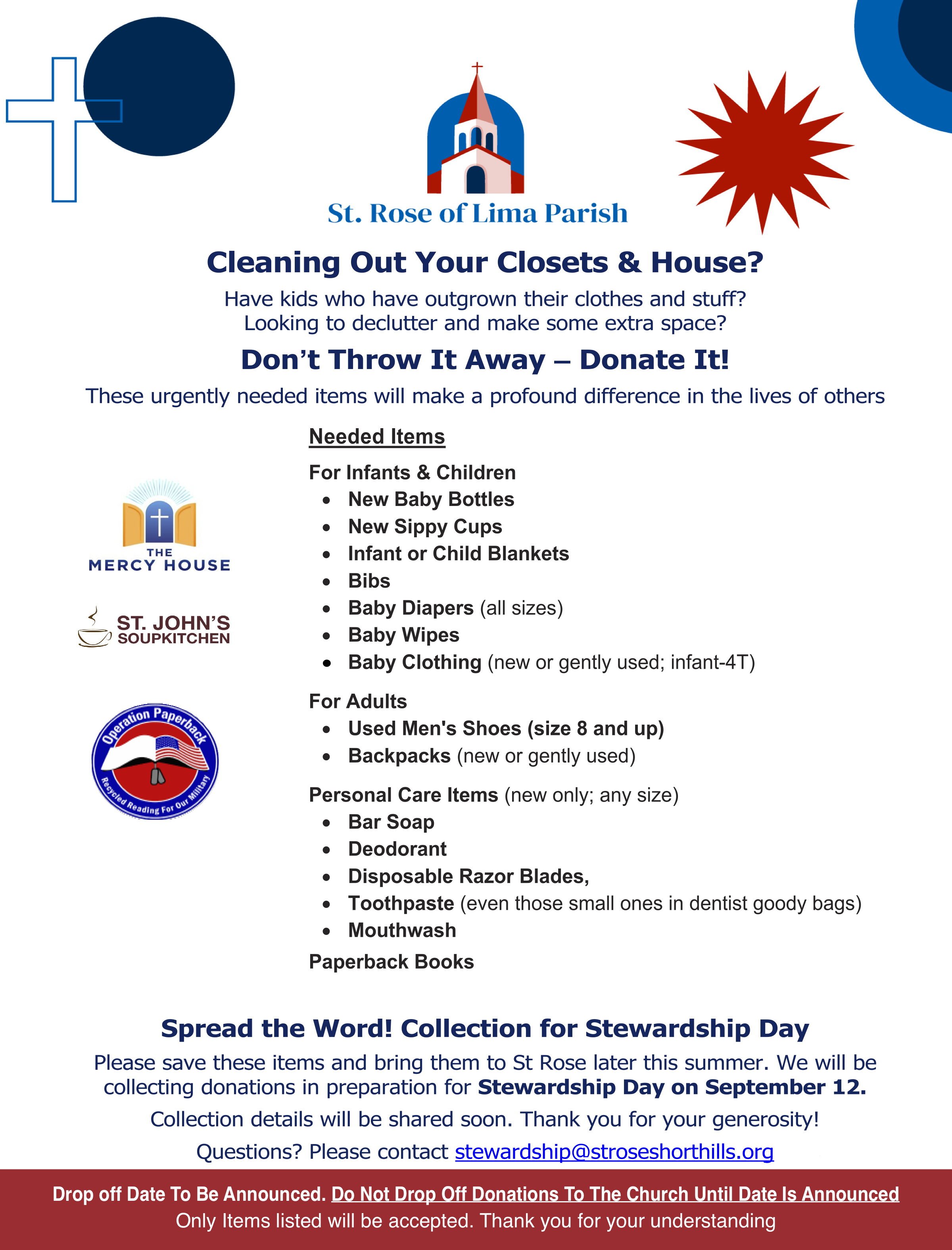 Stewardship Day Donation Request