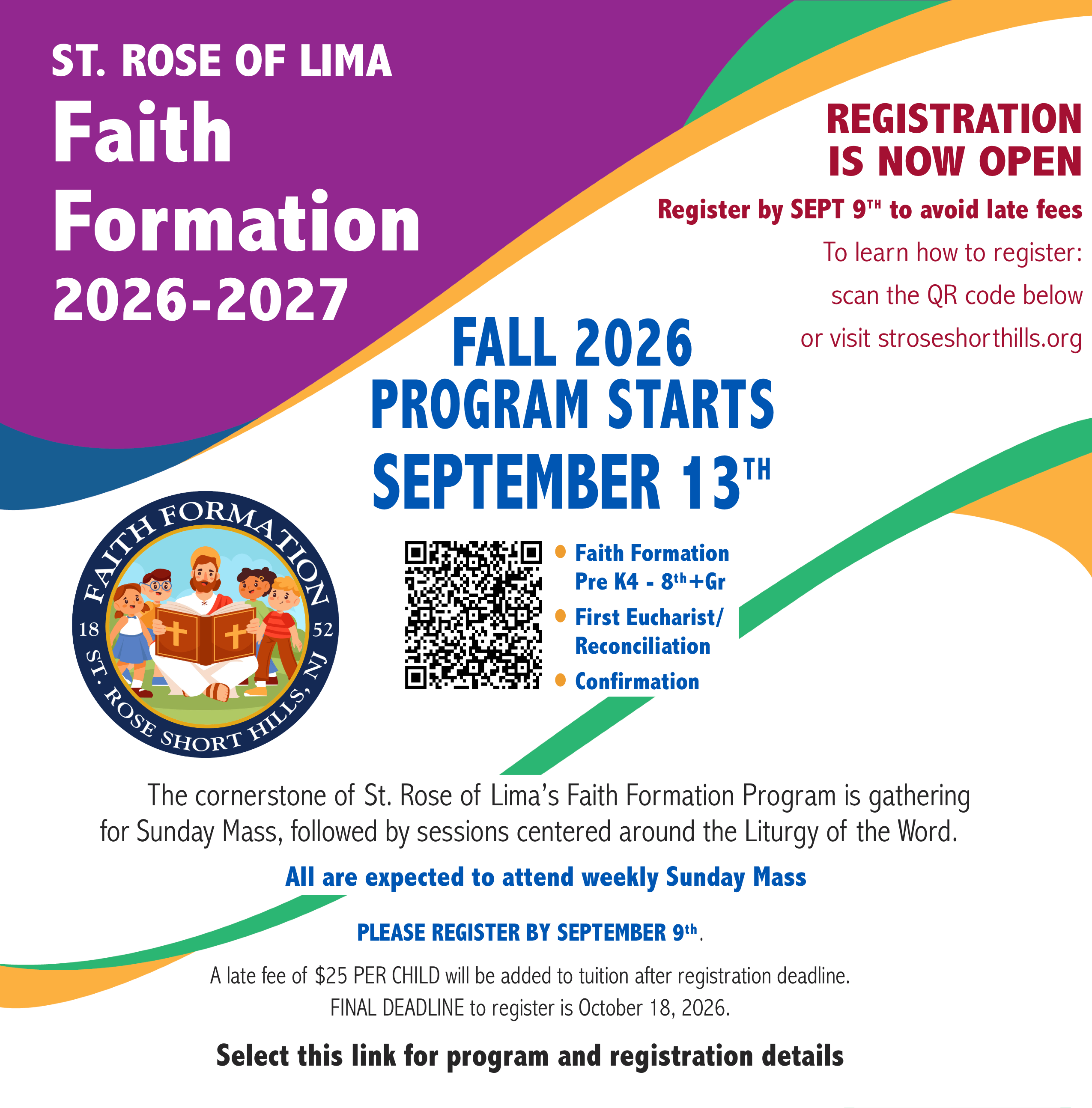 Faith Formation Registration 2026