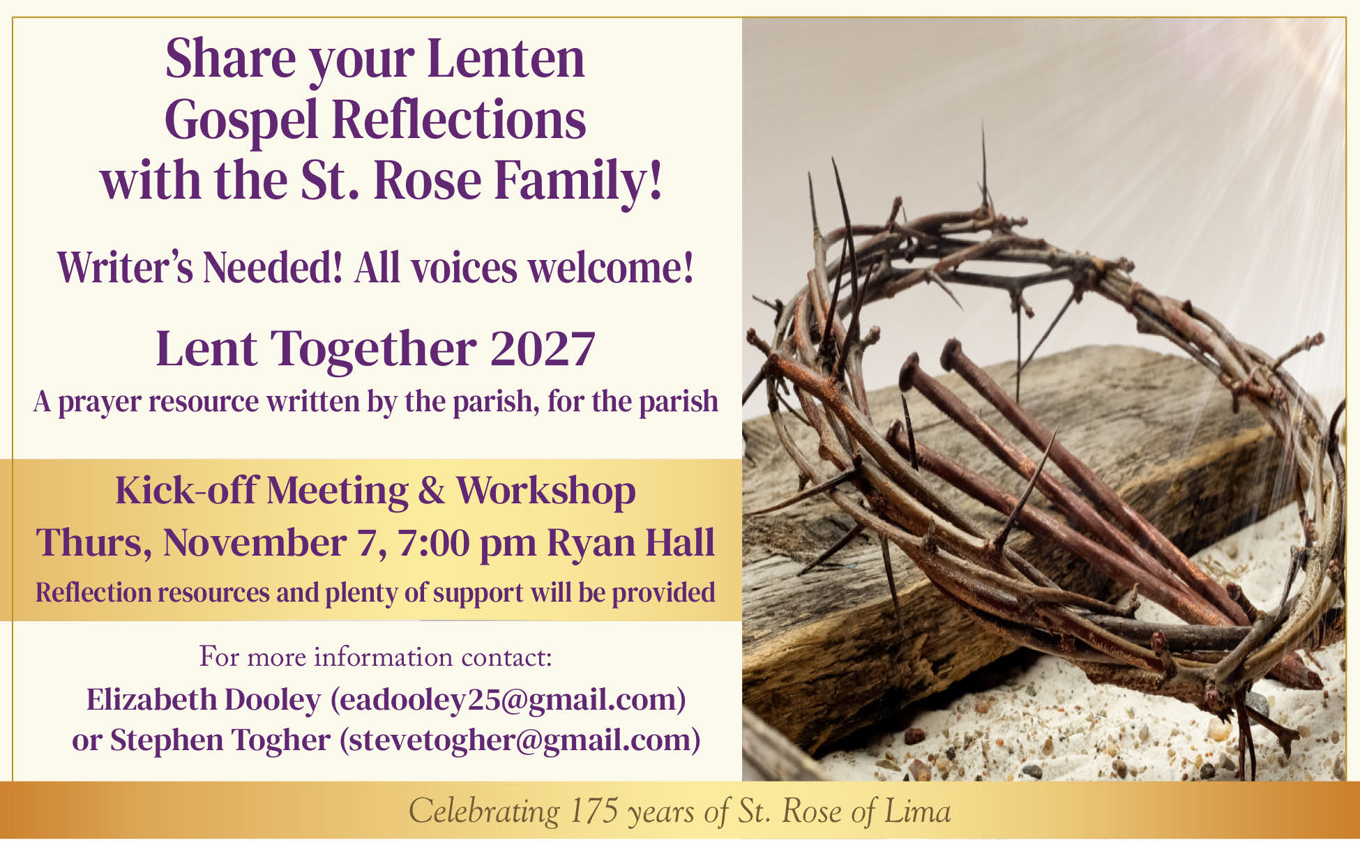 Lent Together Writers Needed