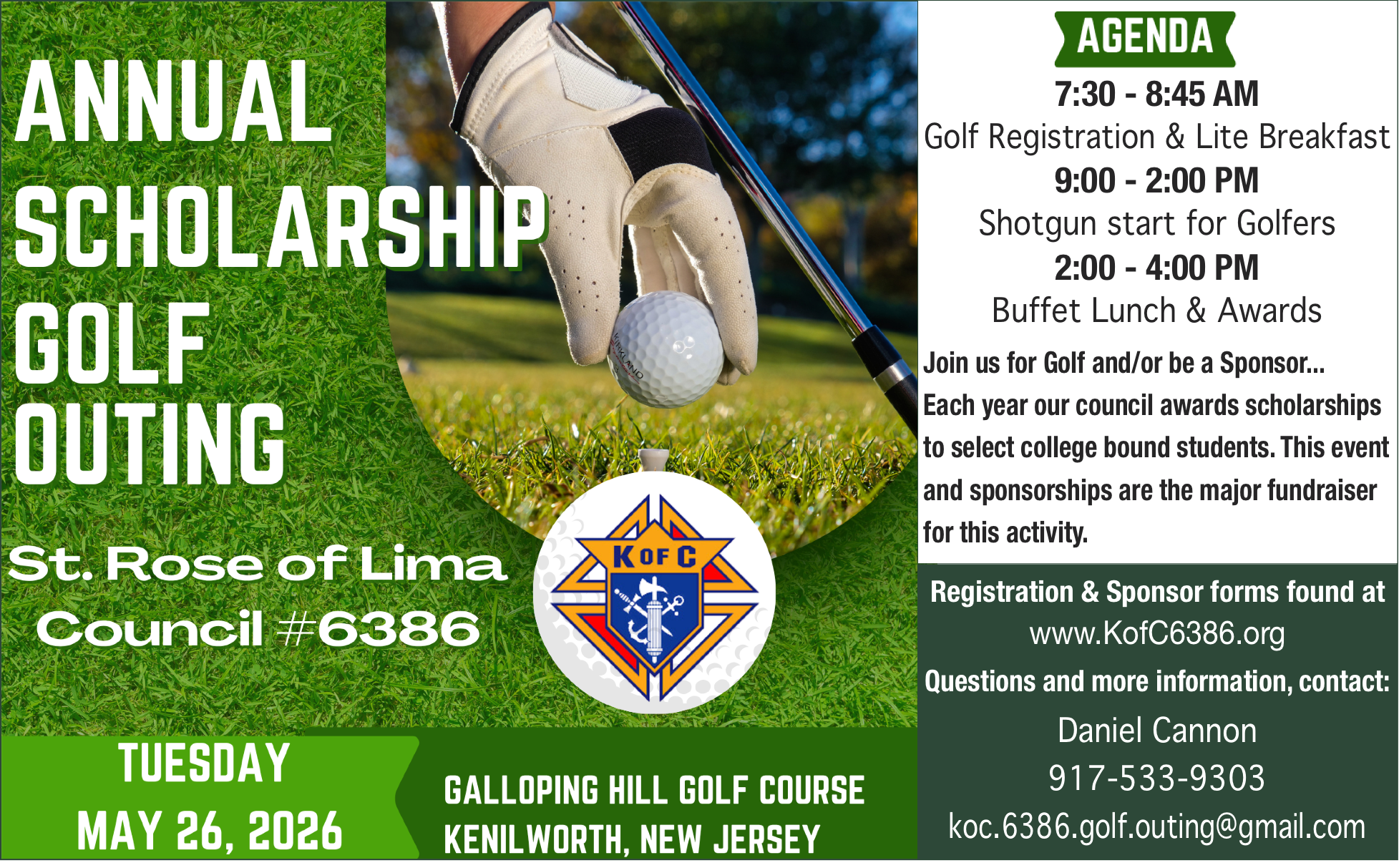 KOC 2026 Golf Outing Flyer 2