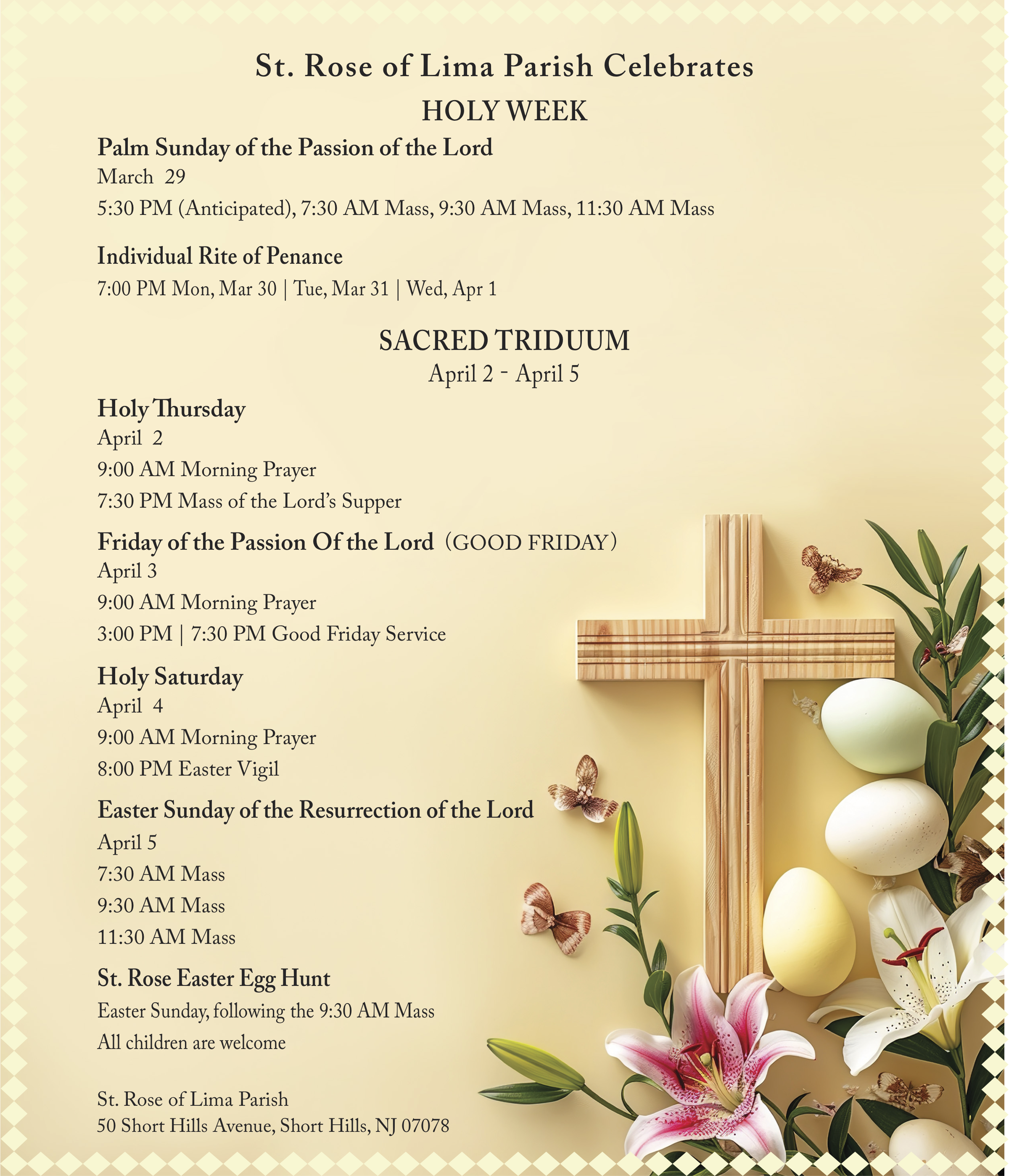 Sacred Triduum Schedule 2026 Web