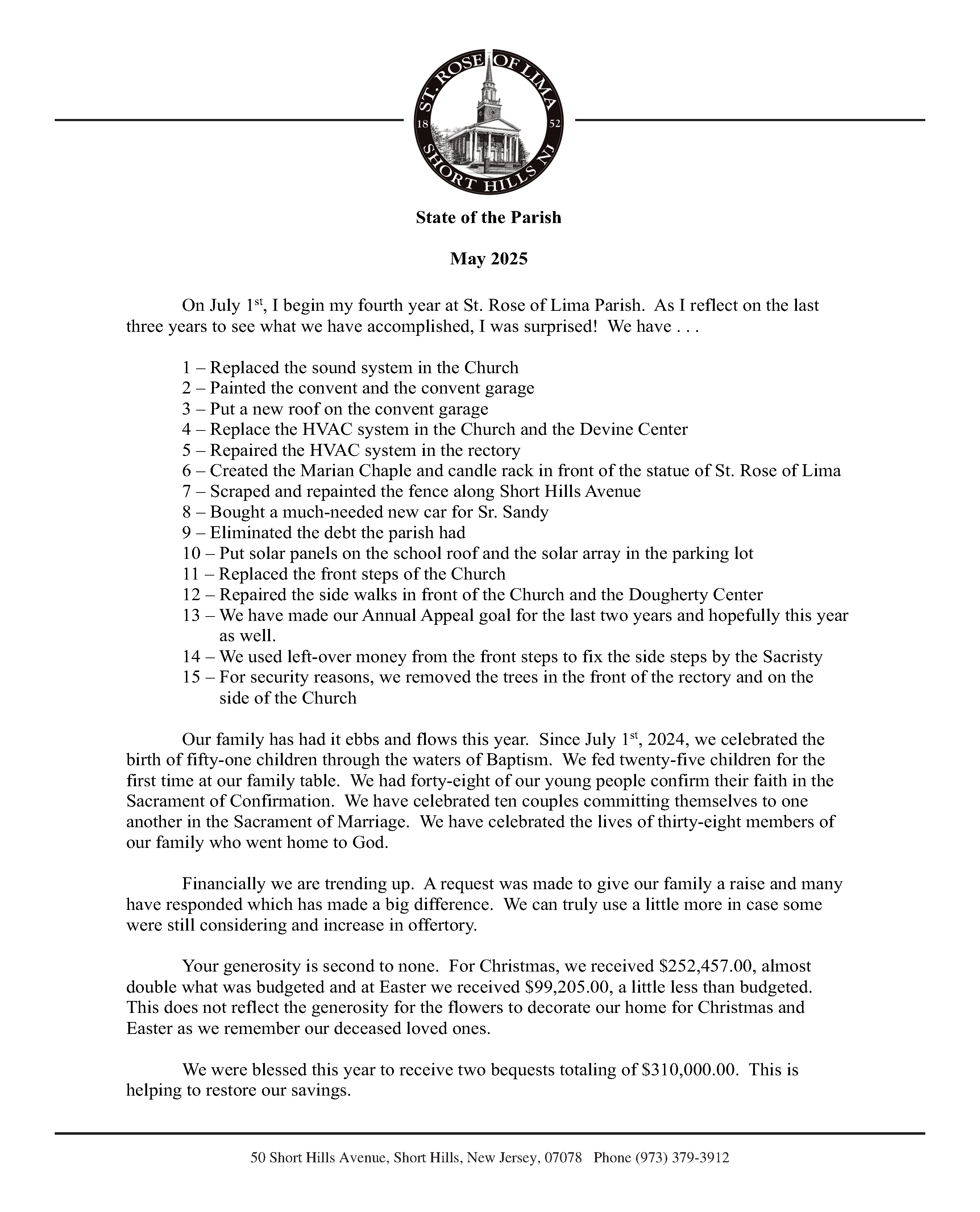 State of the Parish June 2025
