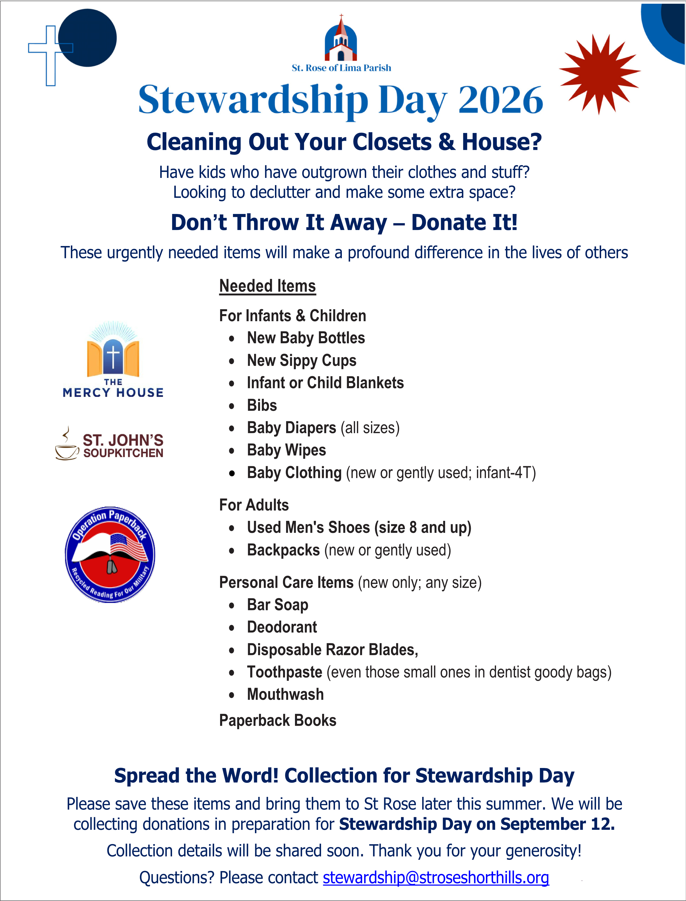 Stewardship Day Donation Request