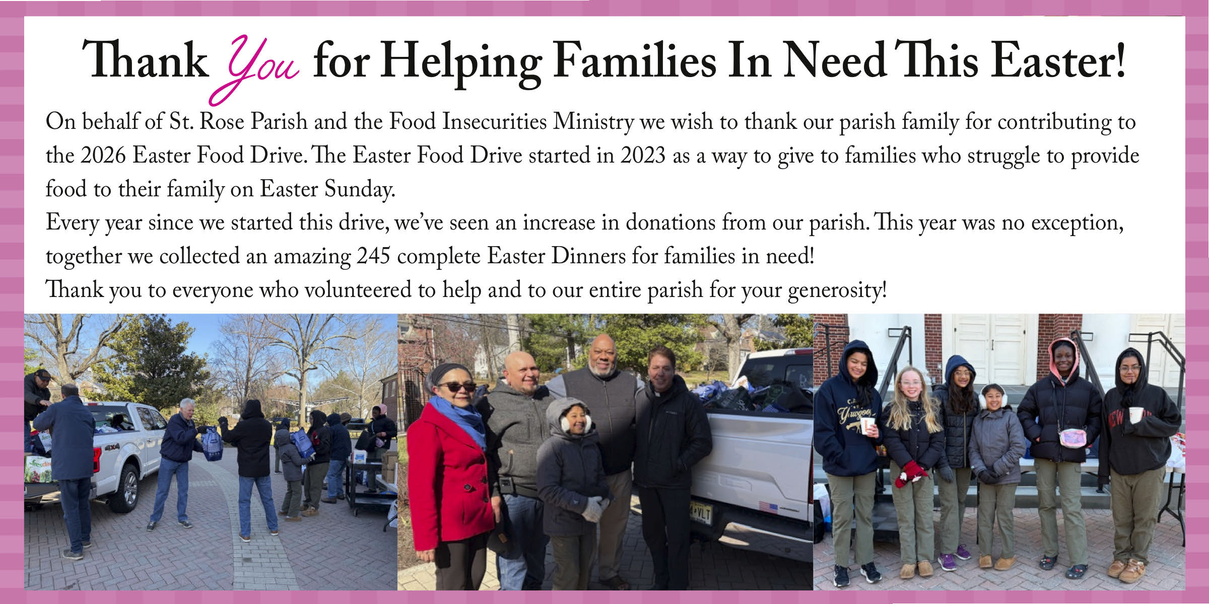 Thank You Easter Food Drive 2026