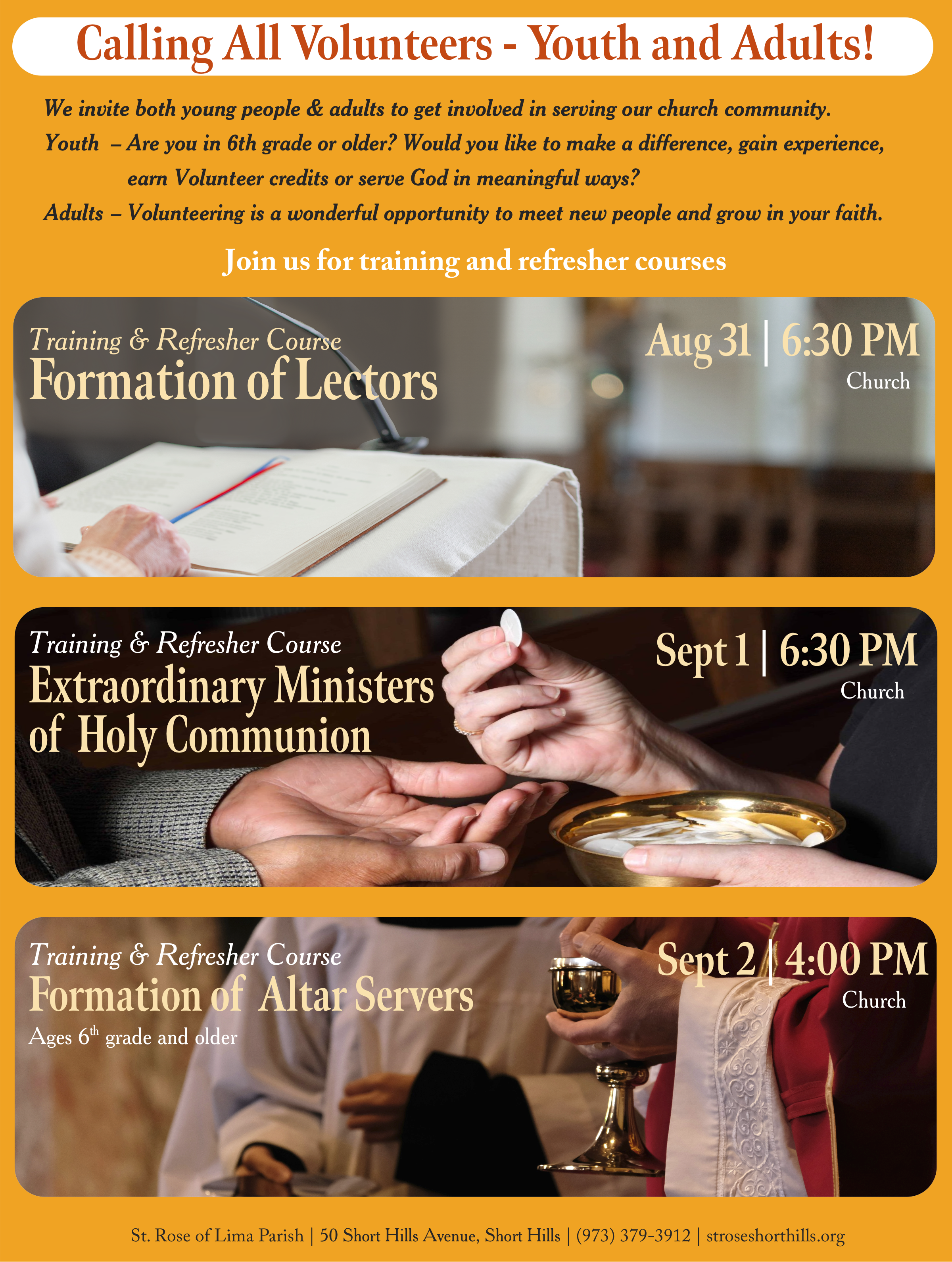 Volunteer Training Refresher Meetings Sept Oct 2026