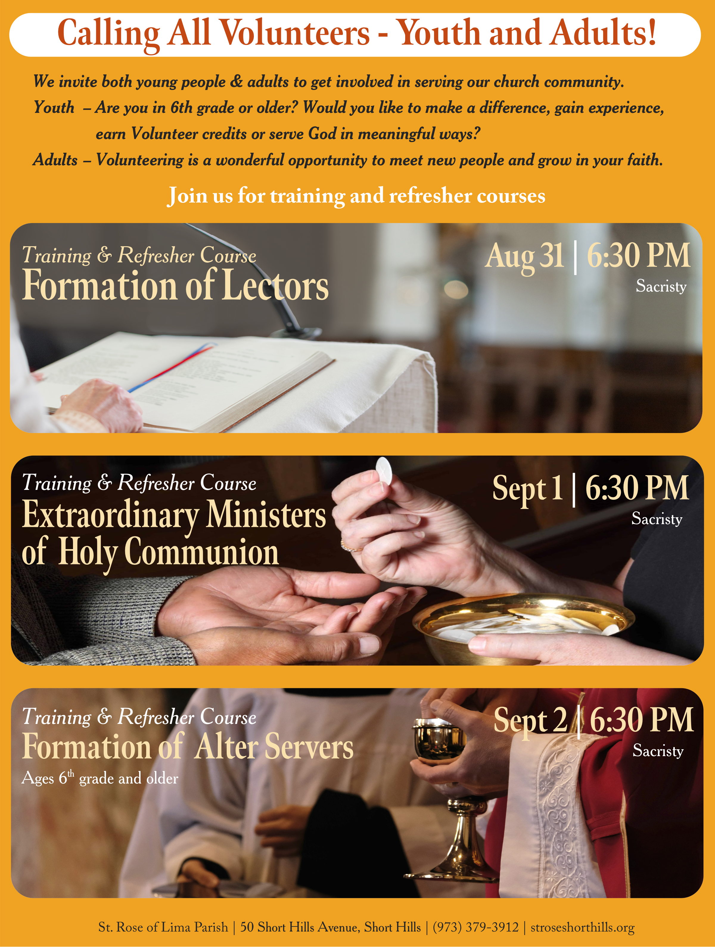 Volunteer Training Refresher Meetings Sept Oct 2026